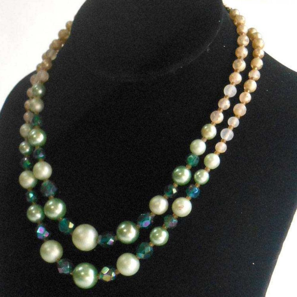 GREEN snake beaded jewelry bib choker Necklace